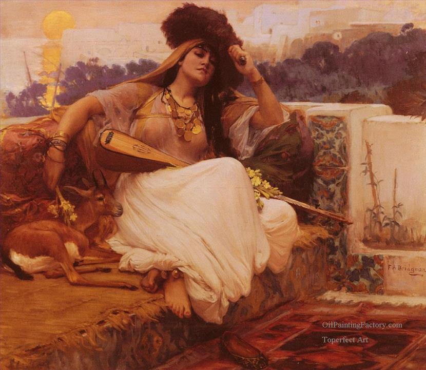 830x721 Oil Paintings Of 5 Lindolence Egyptian Arabian Frederick Arthur - Egyptian Oil Painting