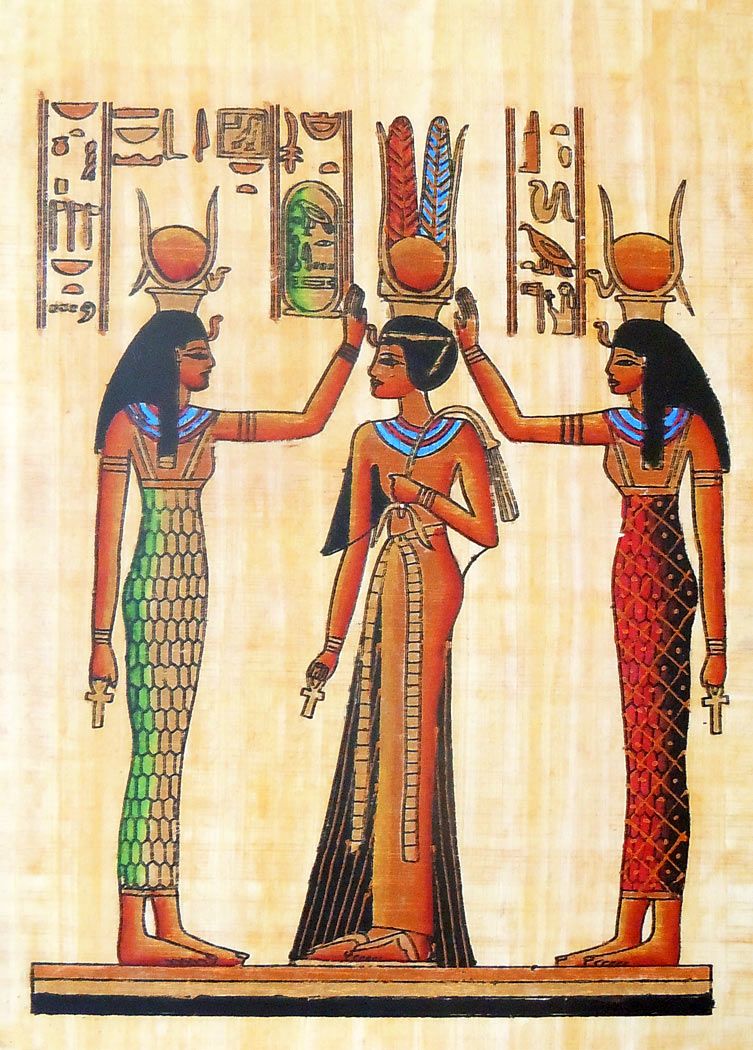753x1050 Coronation Of Queen Nefertiti - Egyptian Painting