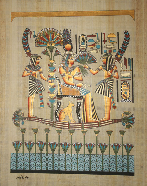 Egyptian Painting On Papyrus Paper Value at PaintingValley.com ...