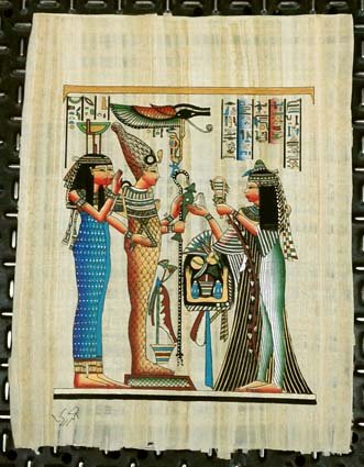 331x425 Egyptian Hand Made Papyrus Painting - Egyptian Papyrus Painting