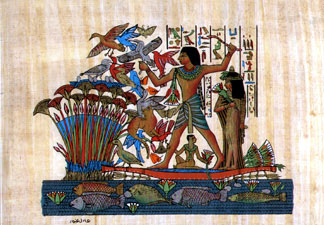 324x225 Egyptian Papyrus Paintings, Cleopatra Painting, Horus, Isis Painting - Egyptian Papyrus Painting