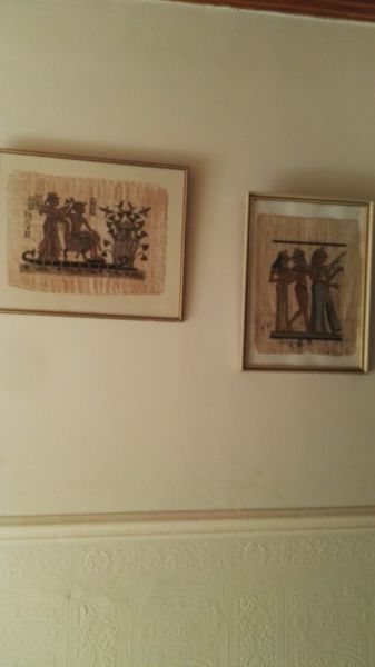 337x600 Set Of 3 Egyptian Papyrus Paintings Bo Kaap Gumtree - Egyptian Papyrus Painting