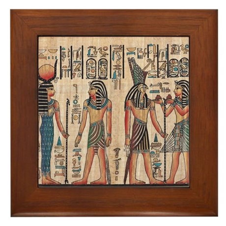 460x460 Gorgeous Egyptian Papyrus Art Framed Tiles - Egyptian Papyrus Painting Value