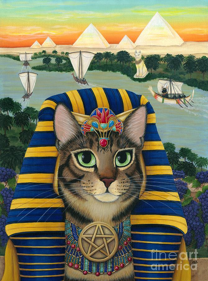 669x900 Egyptian Pharaoh Cat - Egyptian Pharaoh Painting