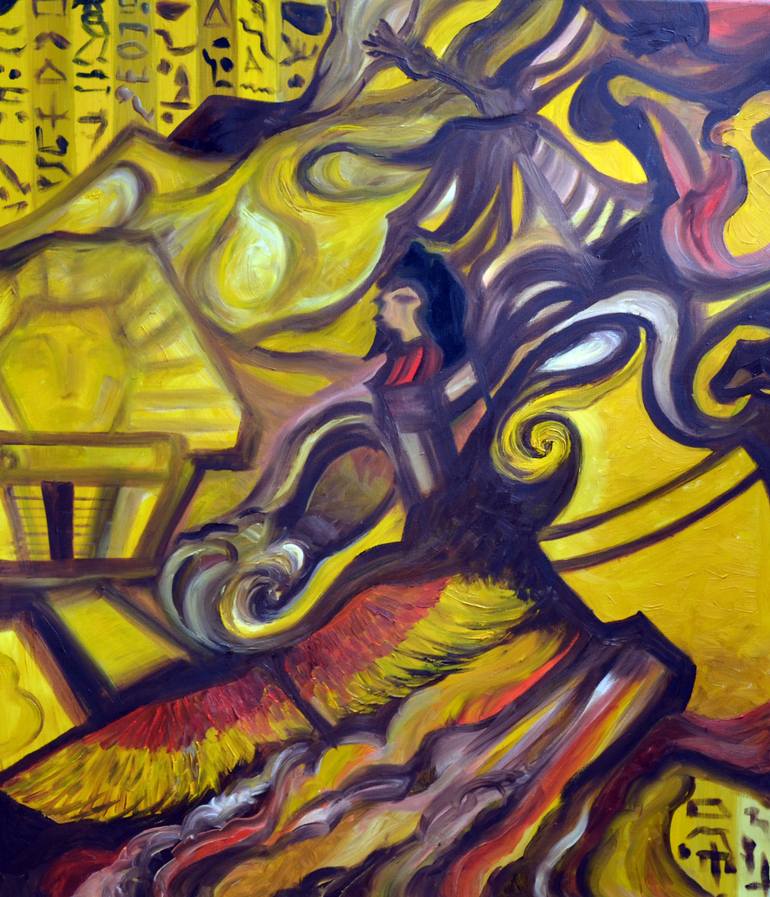 770x897 Saatchi Art Pharaoh Of Egypt Painting By Christina Kristovsky - Egyptian Pharaoh Painting