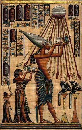 288x455 Akhenaton Ancient Egypt, Egyptian And History - Egyptian Pharaoh Painting