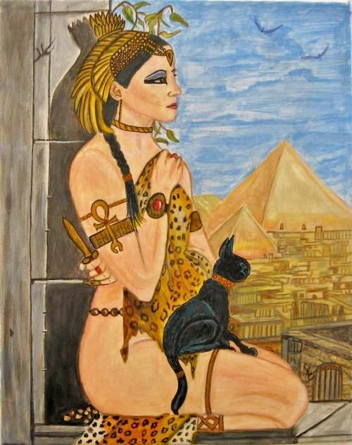 500x631 Egyptian Queen Pauline Libutti - Egyptian Queen Painting