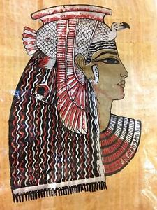225x300 Egyptian Queen Hand Painted On Papyrus Wall Art 17x13 Ebay - Egyptian Queen Painting