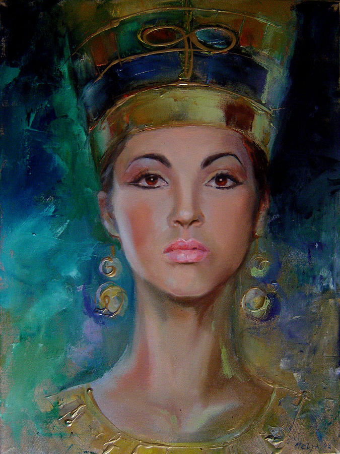 675x900 Egyptian Princess Painting By Nelya Shenklyarska - Egyptian Queen Painting