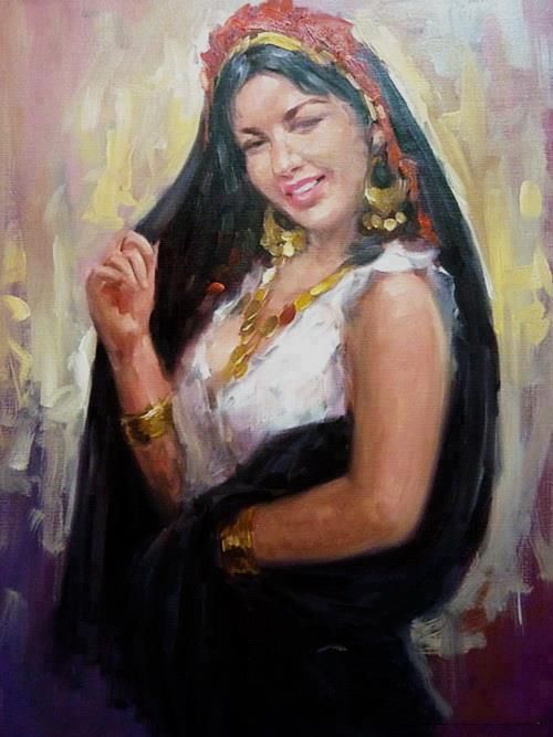 Egyptian Woman Painting
