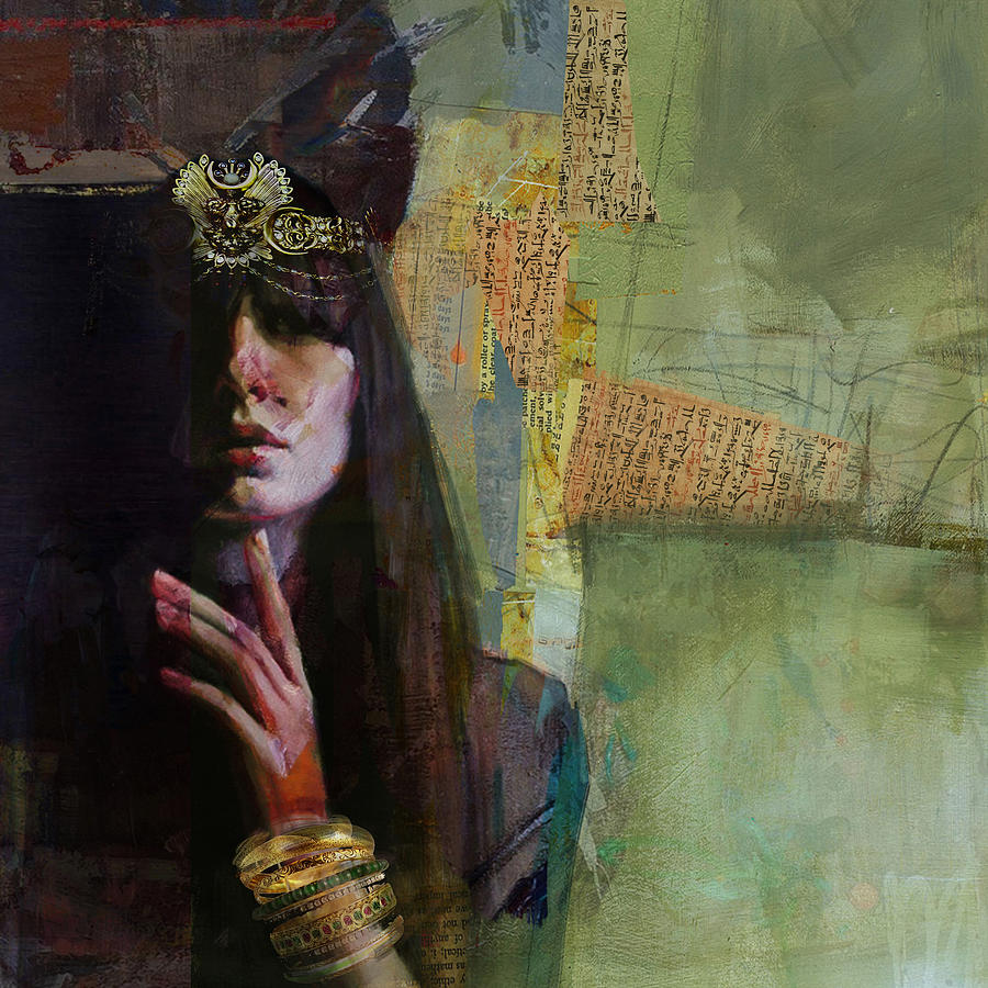 900x900 Egyptian Culture 45 Painting By Corporate Art Task Force - Egyptian Woman Painting