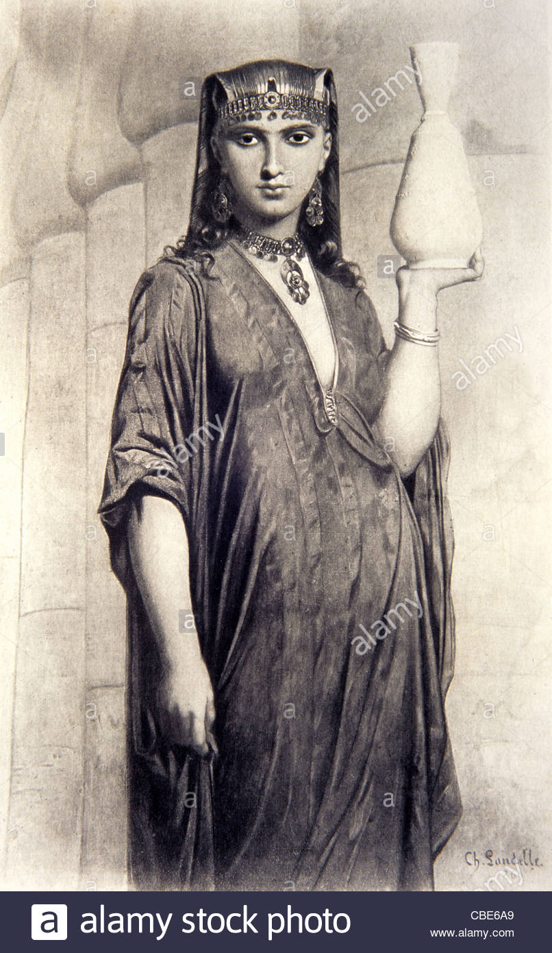 806x1390 Egyptian Woman From Thebes, Ancient Egypt In Local Dress Carrying - Egyptian Woman Painting