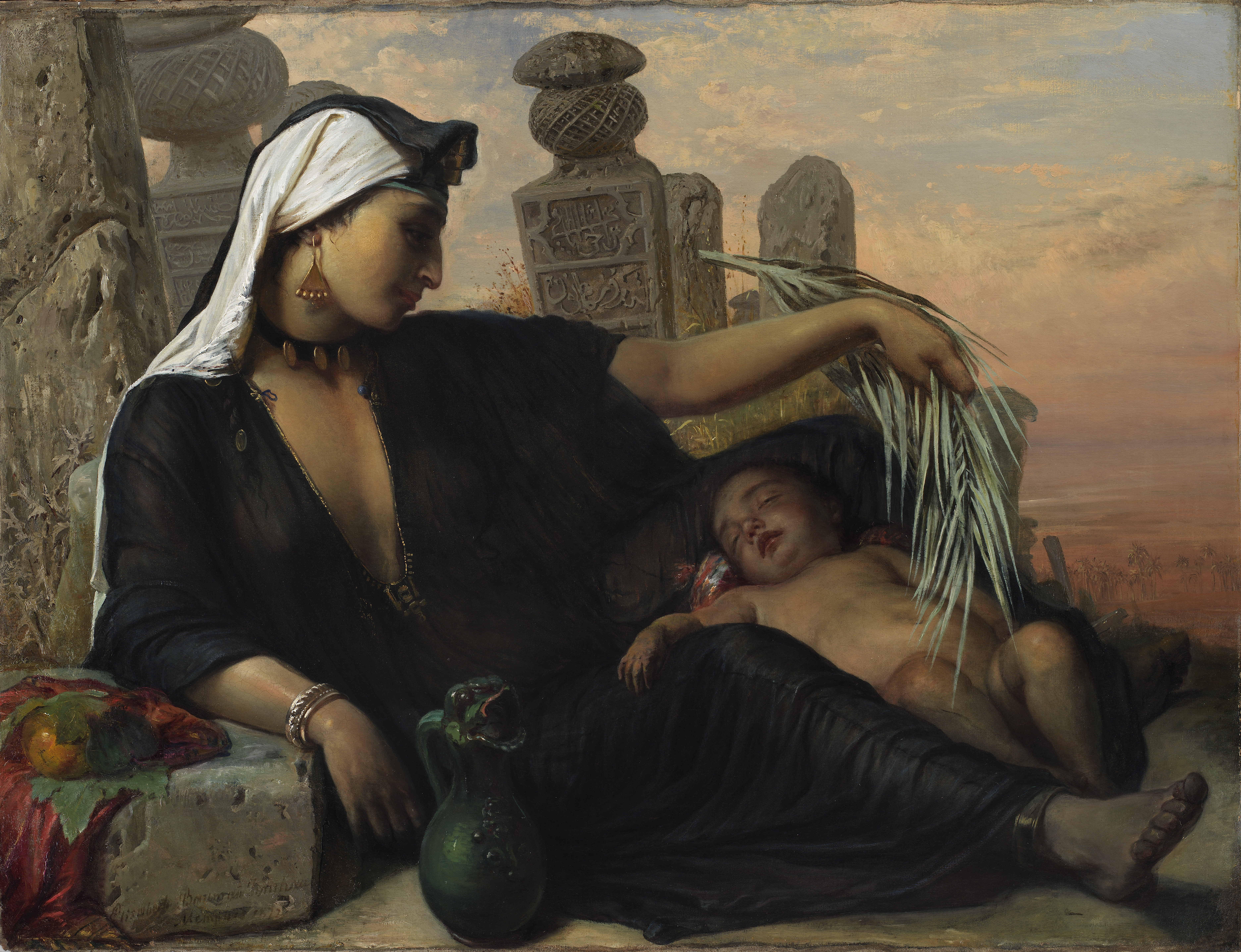 7494x5748 Fileegyptian Fellah Woman (1878 Painting).jpg - Egyptian Woman Painting