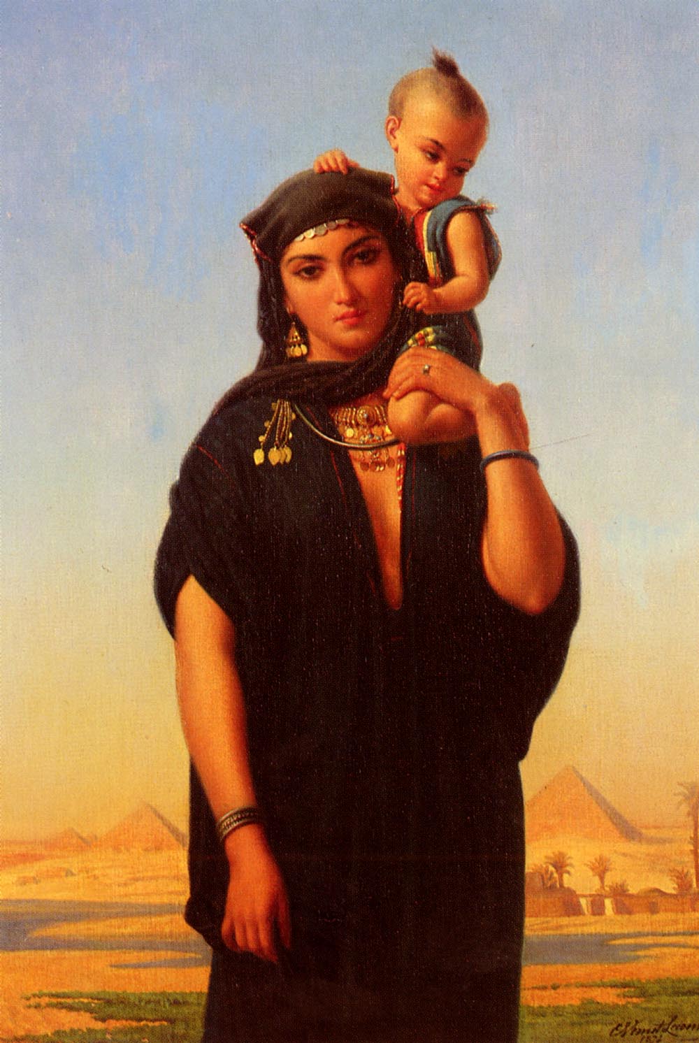 1000x1492 How They Saw The Copts Egyptian Peasant Woman And Her Child - Egyptian Woman Painting