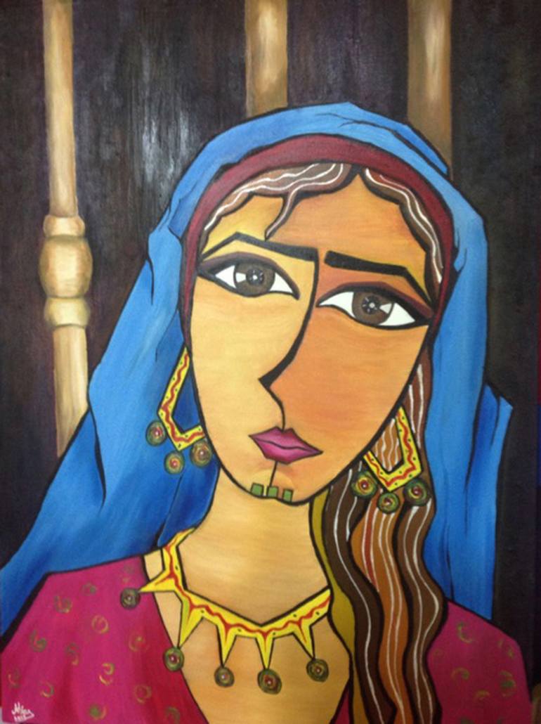 770x1030 Saatchi Art Egyptian Woman Painting By Aliaa Hashem - Egyptian Woman Painting