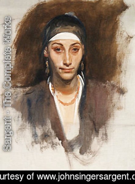 442x600 Sargent - Egyptian Woman Painting