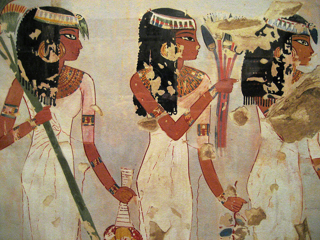 1024x768 Women Rights And Status In Ancient Egypt Women Of Egypt Mag - Egyptian Woman Painting