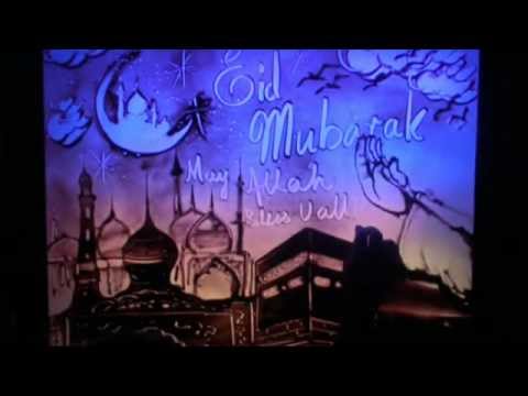 480x360 Ronnie Chhibber Sand Art Eid Mubarak 2012 - Eid Mubarak Painting