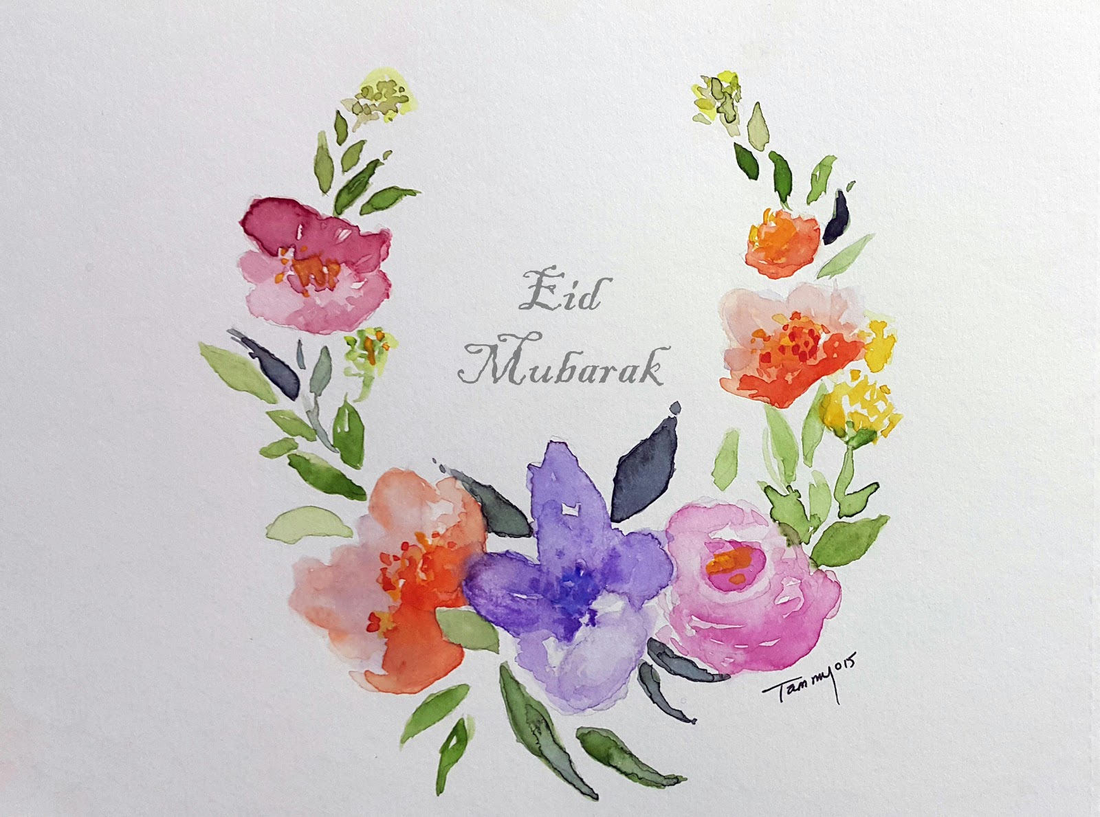 1600x1189 Tamara Barakat Eid Mubarak - Eid Mubarak Painting