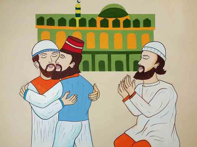 667x500 Festival Cartoons - Eid Painting