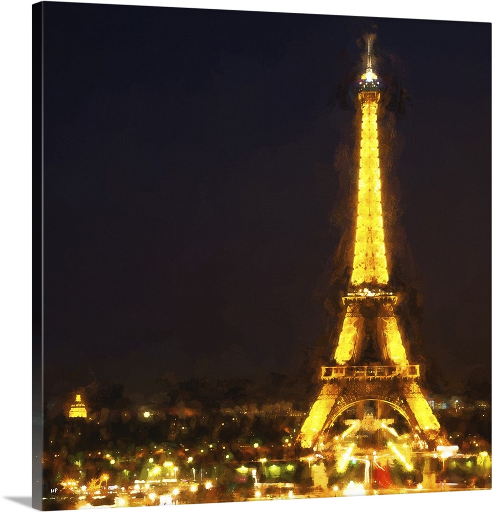 961x1000 Famous Eiffel Tower - Eiffel Tower At Night Painting