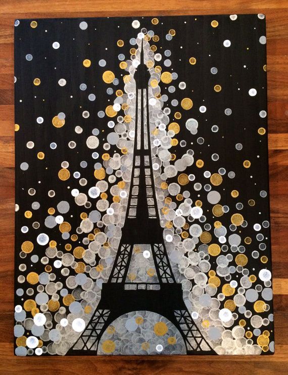 570x742 Image Result For Paris In The Moonlight Paintings Paint Shop - Eiffel Tower Canvas Painting