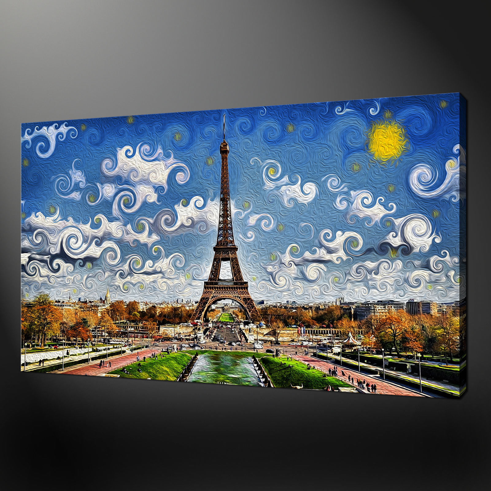 1600x1600 Canvas Print Pictures. High Quality, Handmade, Free Next Day Delivery. - Eiffel Tower Canvas Painting