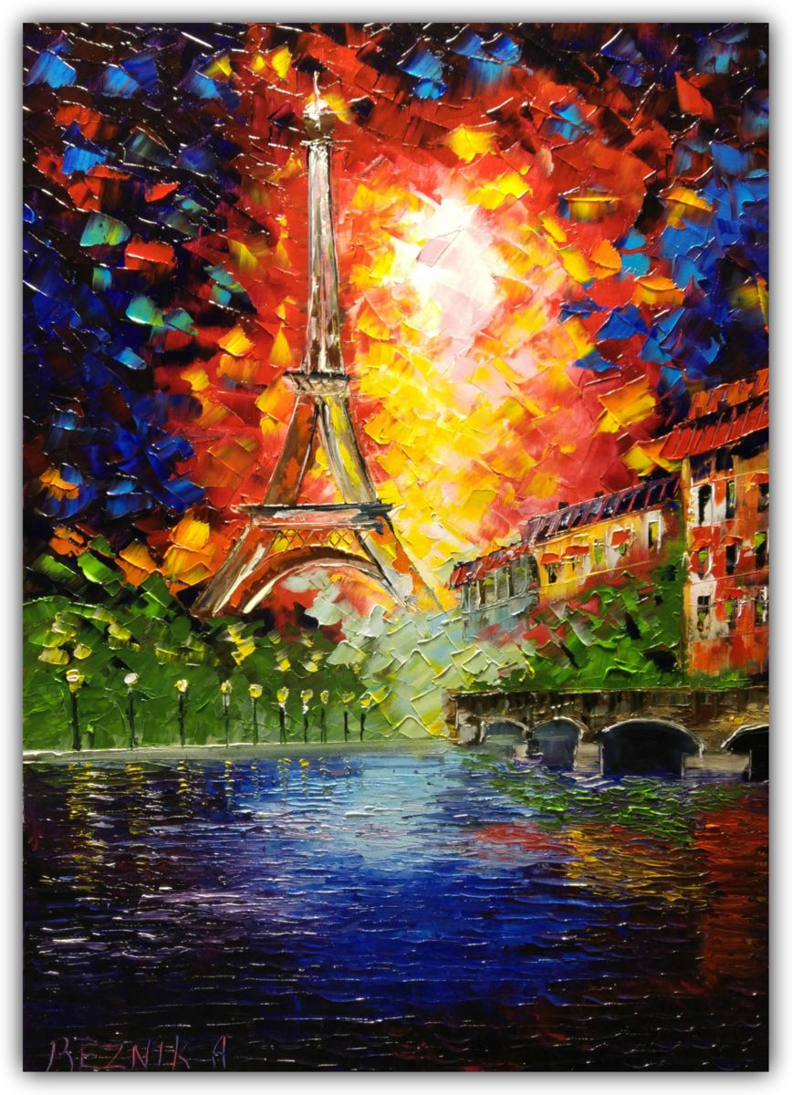 Eiffel Tower Impressionist Painting at PaintingValley.com | Explore ...