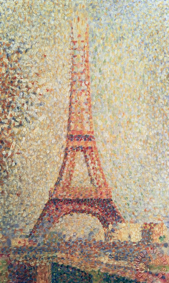 575x960 Georges Pierre Seurat The Eiffel Tower Painting - Eiffel Tower Impressionist Painting