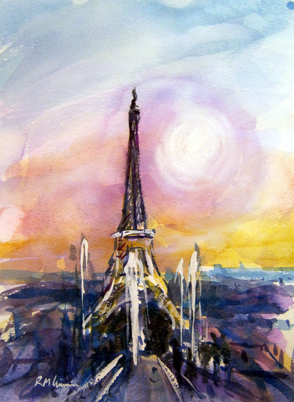 1000x1366 Roytheartist And Friends Eiffel Tower Paris. - Eiffel Tower Impressionist Painting