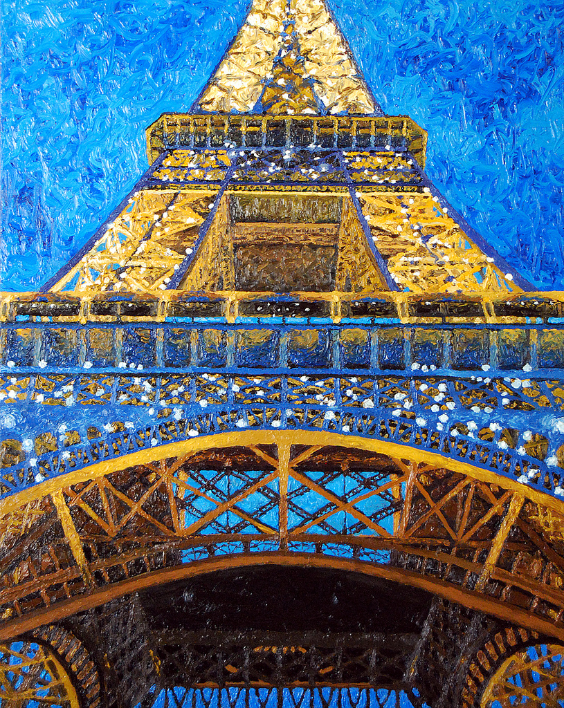 815x1024 Eiffel Tower Oil Painting By Arnold Chao By Artist Arnold - Eiffel Tower Oil Painting
