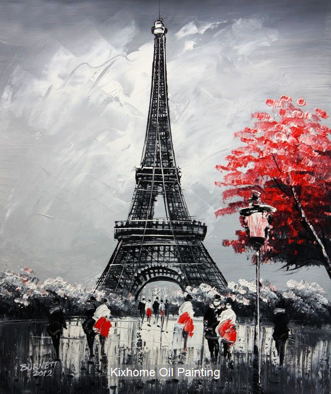 Eiffel Tower Oil Painting at PaintingValley.com | Explore collection of ...