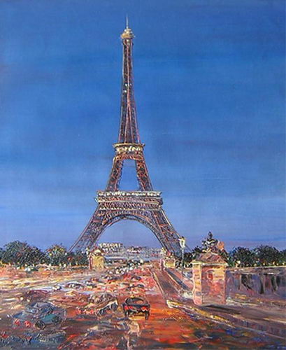 409x500 The Paris Oil Painting, The Best Choice For Your - Eiffel Tower Oil Painting