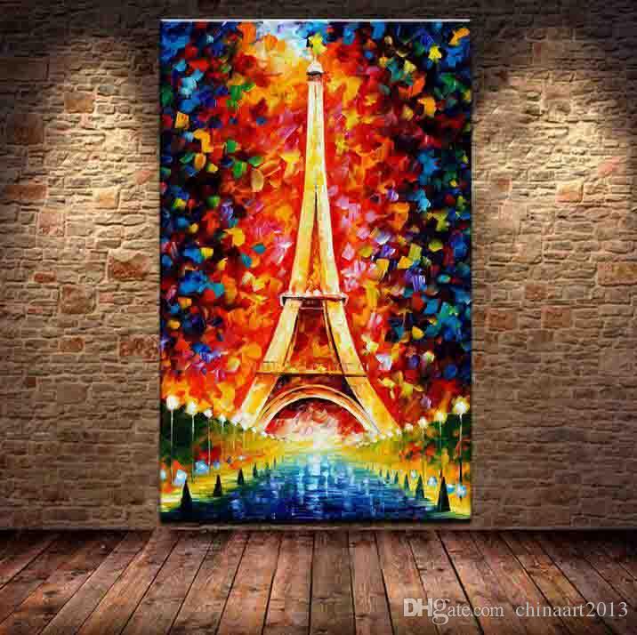 716x714 2018 No Framed 100% Handmade Romantic City Paris Eiffel Tower - Eiffel Tower Oil Painting