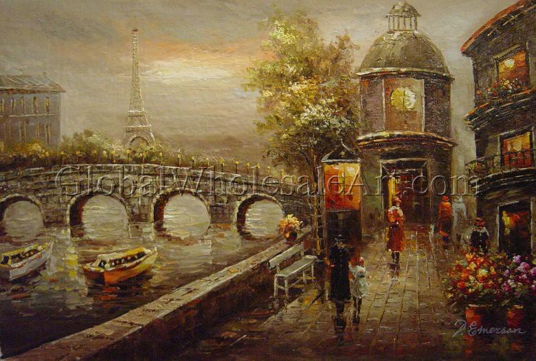 Eiffel Tower Oil Painting at PaintingValley.com | Explore collection of ...