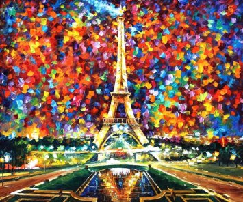 355x296 Buy Eiffel Tower Oil Painting On Canvas(100% Hand Painting - Eiffel Tower Oil Painting