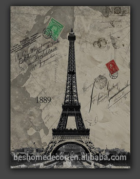 273x350 Eiffel Tower Canvas Oil Painting - Eiffel Tower Oil Painting On Canvas