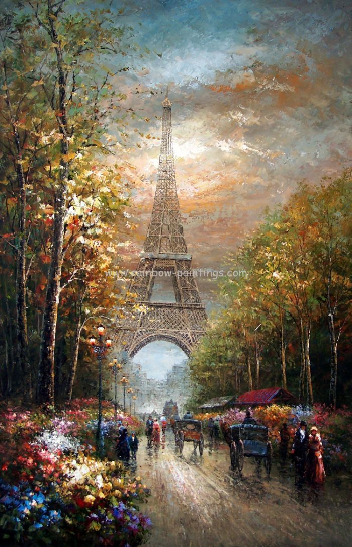 Eiffel Tower Oil Painting On Canvas at PaintingValley.com | Explore ...