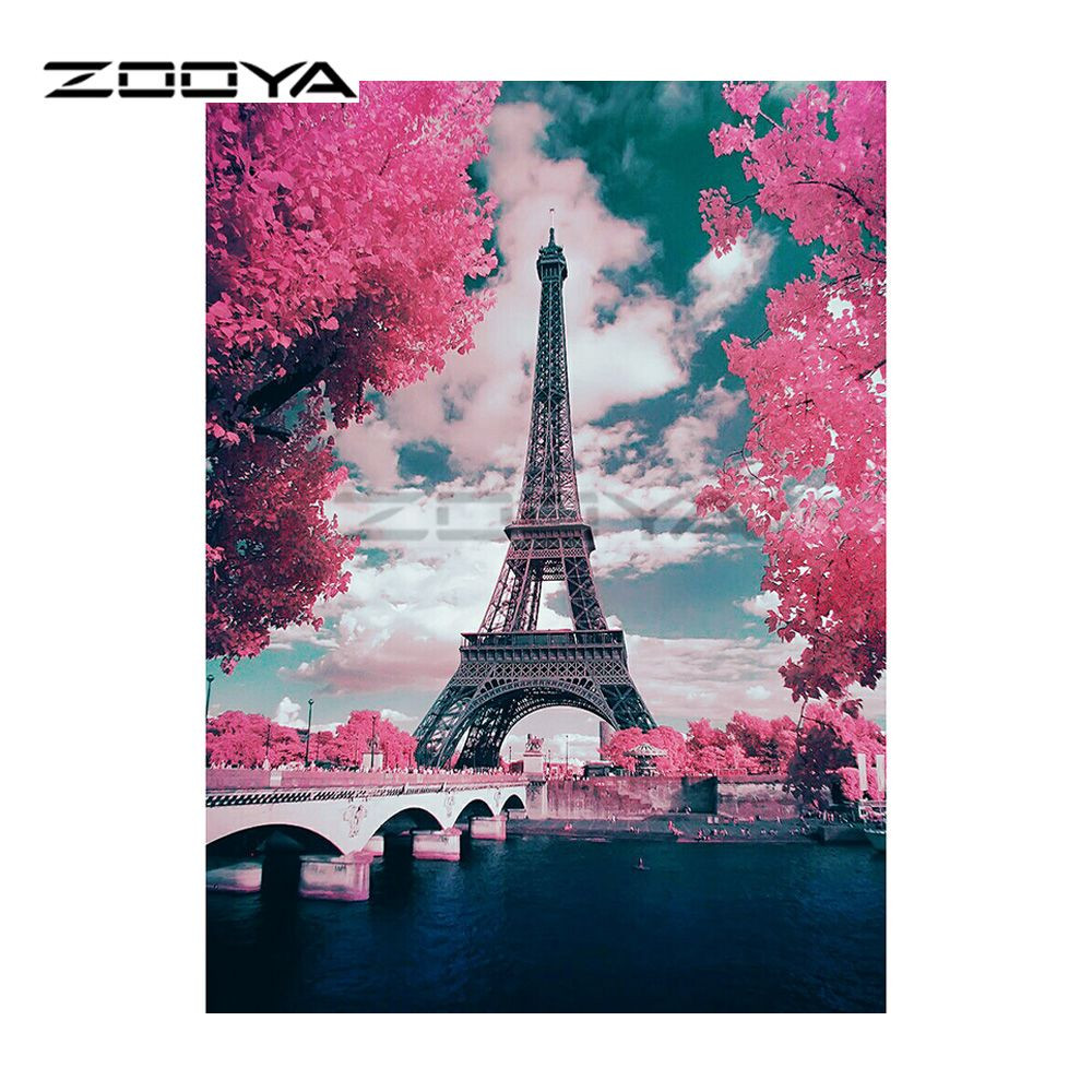 1000x1000 Eiffel Tower Paintings On Canvas Luxury Zooya 5d Diy Diamond - Eiffel Tower Oil Painting On Canvas