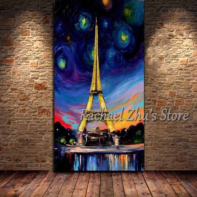 Eiffel Tower Oil Painting On Canvas at PaintingValley.com | Explore ...