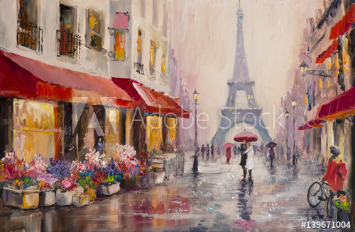 Eiffel Tower Oil Painting On Canvas at PaintingValley.com | Explore ...