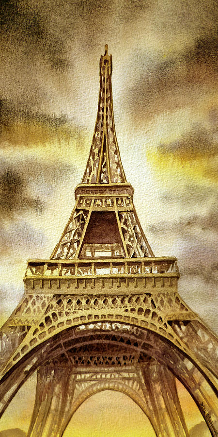450x900 Eiffel Tower Painting By Irina Sztukowski - Eiffel Tower Painting