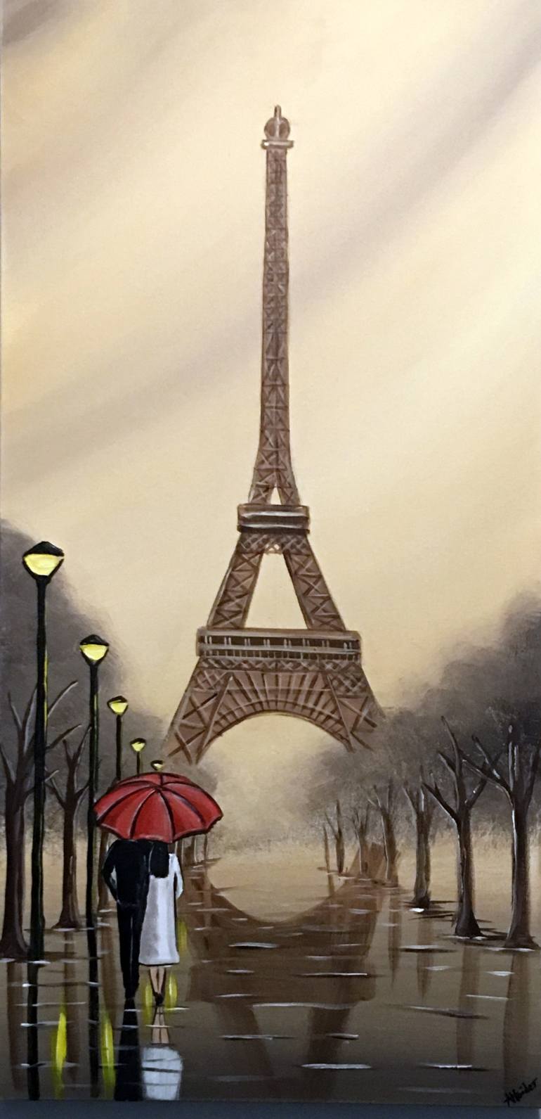 Eiffel Tower Painting at PaintingValley.com | Explore collection of ...