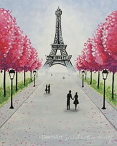 240x300 Sip And Paint Eiffel Tower Bella Ceramica Studio - Eiffel Tower Painting