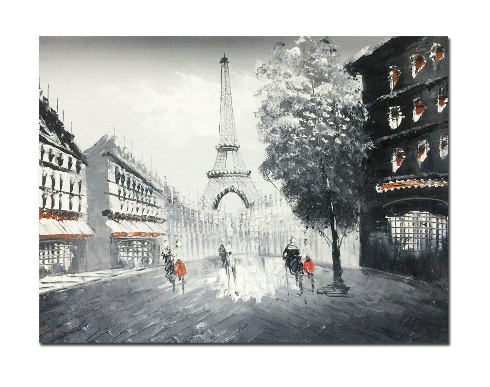 Eiffel Tower Painting Black And White at PaintingValley.com | Explore ...