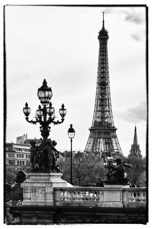 300x450 Romantic Eiffel Tower - Eiffel Tower Painting Black And White