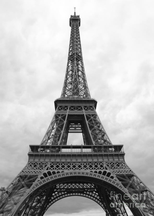 642x900 The Eiffel Tower And Storm Clouds Photograph By Carol Groenen - Eiffel Tower Painting Black And White