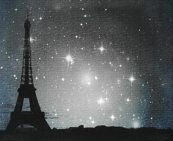 600x489 Starry Night In Paris - Eiffel Tower Painting Night