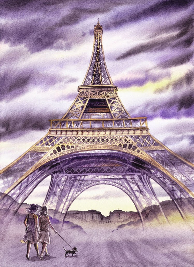 750x1034 Irina Sztukowski Eiffel Tower - Eiffel Tower Silhouette Painting