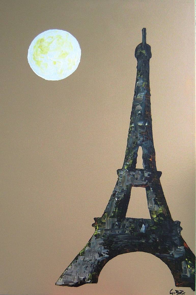 770x1157 Saatchi Art Silhouette No. 8 Eiffel Tower Painting By Greg Beebe - Eiffel Tower Silhouette Painting